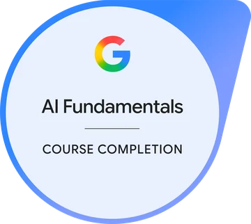 Google AI Fundamentals course completion badge — verify on Coursera
